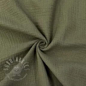 Tetra Tkanina/Muslin dark moss green ORGANIC
