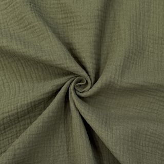 Tetra Tkanina/Muslin dark moss green ORGANIC