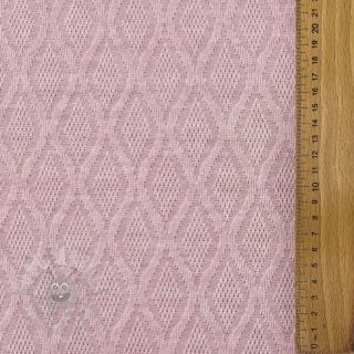 Pletenina jacquard Diamond light pink