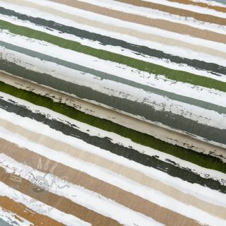 Pamuk Big stripes Snoozy old green