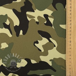 JEANS DENIM STRETCH Camouflage camo green