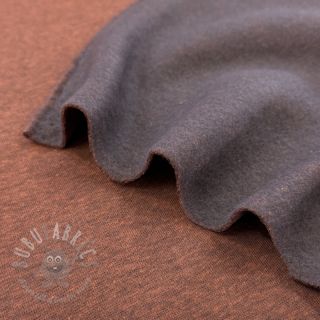 Triko materijal čupav MELANGE brick