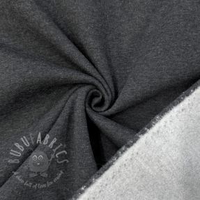 Triko materijal čupav MELANGE dark grey