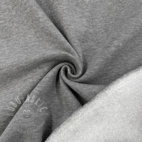 Triko materijal čupav MELANGE middle grey