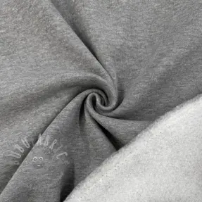 Triko materijal čupav MELANGE middle grey