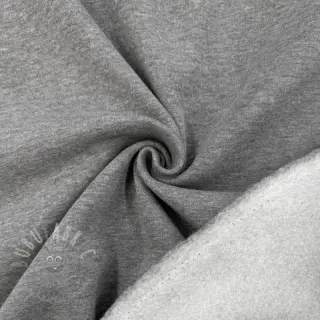 Triko materijal čupav MELANGE middle grey