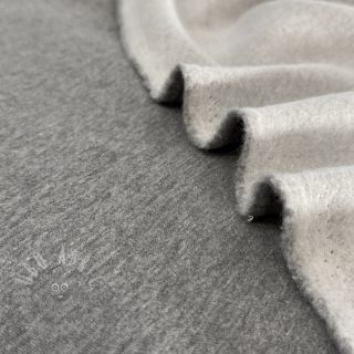 Triko materijal čupav MELANGE middle grey