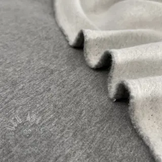 Triko materijal čupav MELANGE middle grey