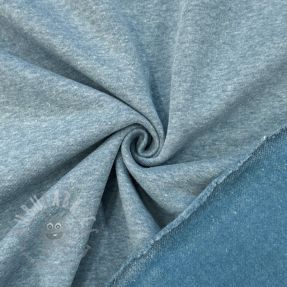 Triko materijal čupav MELANGE old blue