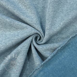 Triko materijal čupav MELANGE old blue