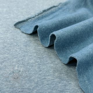 Triko materijal čupav MELANGE old blue