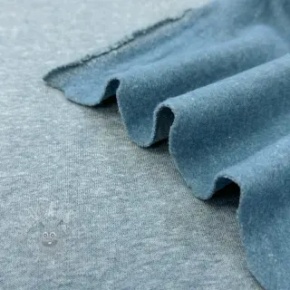 Triko materijal čupav MELANGE old blue