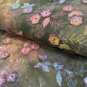 Pamuk TIE DYE EMBROIDERY Poppy design N