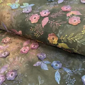 Pamuk TIE DYE EMBROIDERY Poppy design N