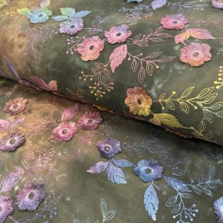 Pamuk TIE DYE EMBROIDERY Poppy design N