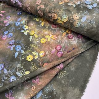 Pamuk TIE DYE EMBROIDERY Poppy design N