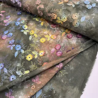 Pamuk TIE DYE EMBROIDERY Poppy design N