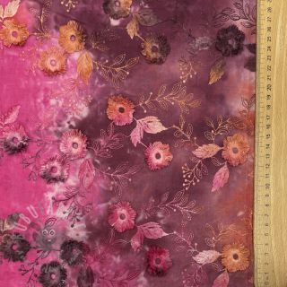 Pamuk TIE DYE EMBROIDERY Poppy design Q