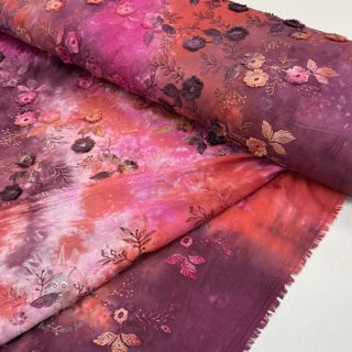 Pamuk TIE DYE EMBROIDERY Poppy design Q