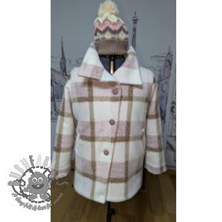 Tkanina za kapute Bouclé Squares design C