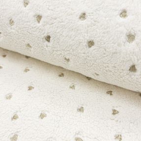 Tkanina za kapute TEDDY Tossed hearts gold