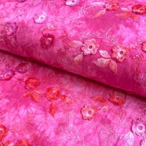 Pamuk TIE DYE EMBROIDERY Poppy design U