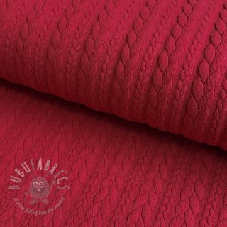 Pletenina jacquard Cably dark red
