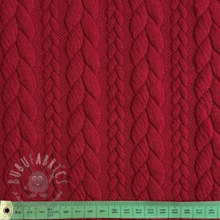 Pletenina jacquard Cably dark red