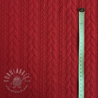 Pletenina jacquard Cably dark red