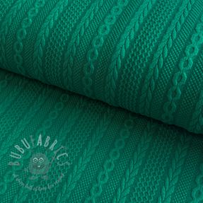 Pletenina jacquard Cable forest green