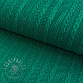 Pletenina jacquard Cable forest green