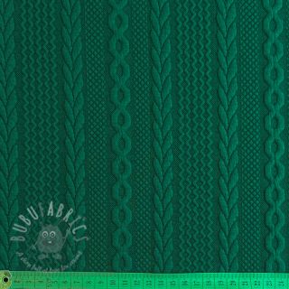 Pletenina jacquard Cable forest green