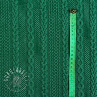 Pletenina jacquard Cable forest green