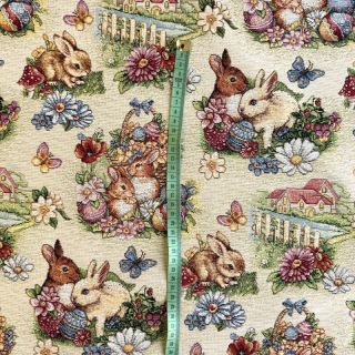 Dekorativna tkanina GOBELIN PREMIUM Blossom Bunny Garden