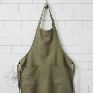 Laneno prano dark moss green