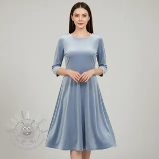 Samet VELVET STRETCH light blue
