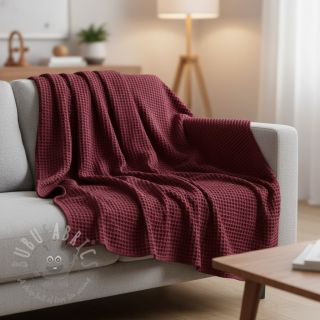 Pamučni vafel vezom berry