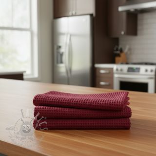 Pamučni vafel vezom berry