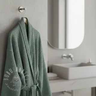 Pamučni vafel dark green