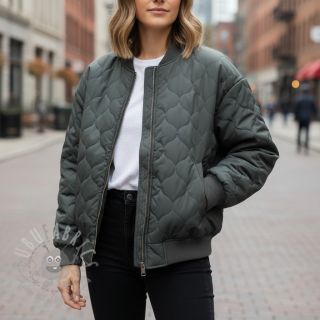 Prošivena tkanina Round moss green