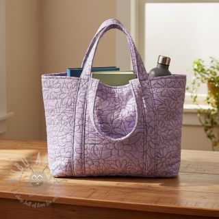 Prošivena tkanina Flowers lavender