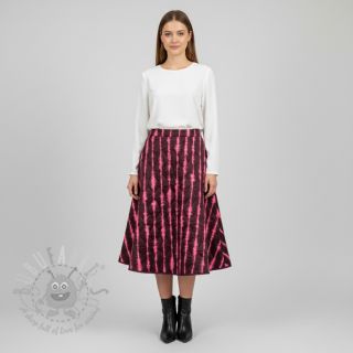 Prošivena tkanina VELVET Stripes cerise