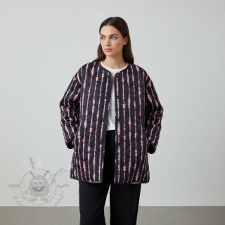 Prošivena tkanina VELVET Stripes navy