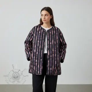 Prošivena tkanina VELVET Stripes navy