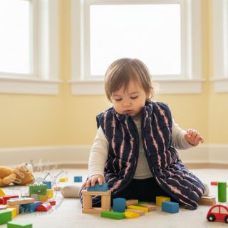 Prošivena tkanina VELVET Stripes navy