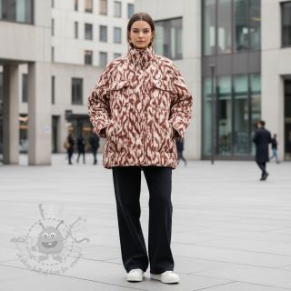 Prošivena tkanina Blurry Ikat brown