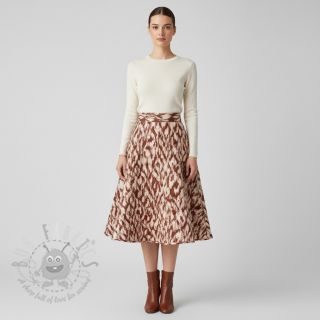 Prošivena tkanina Blurry Ikat brown