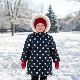 Prošivena tkanina FOIL Dot navy