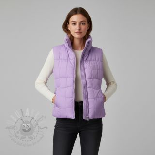 Prošivena tkanina Graphic square lilac apricot