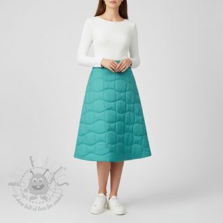 Prošivena tkanina Graphic square cyan cerise